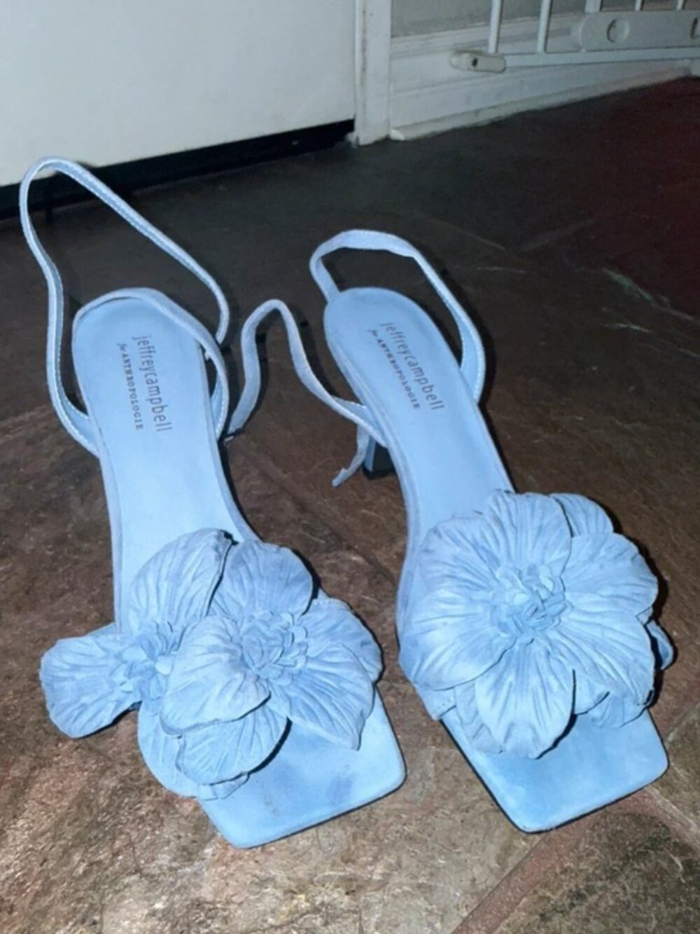 Jeffrey Campbell blue kitten heels